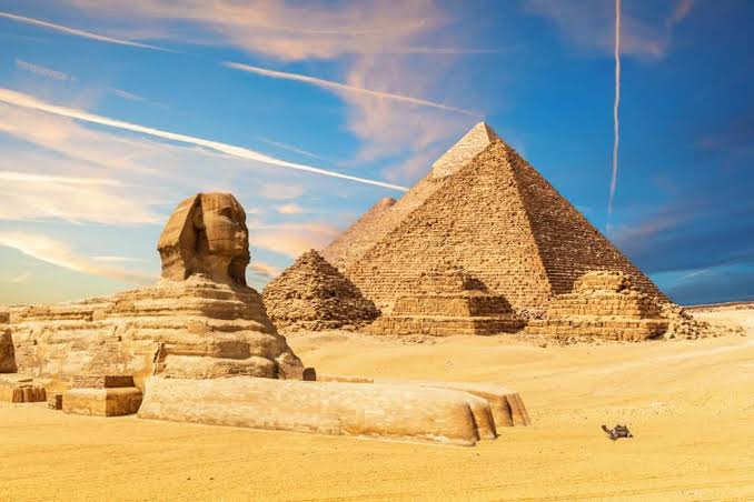 Hidden desert landscape in Egypt